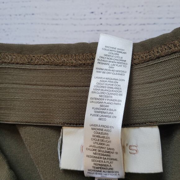 Chico's Size 2 US 12 Juliet Ankle Pants Ambered Olive Straight Leg Dress Pants - Picture 8 of 9